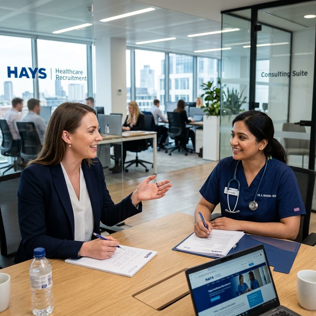 Consultant speaking with a healthcare professional